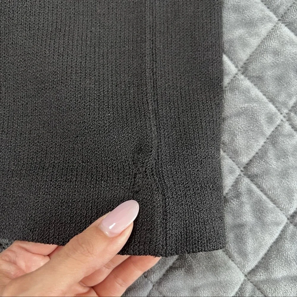 St. John Santana Knit Long Blazer Jacket Women 8 Luxury Old Money Black